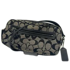 COACH  コーチ ミニショルダーバッグ シグネチャー モノグラムキャンバスショルダーバッグ レディース モノグラムキャンバス /レザー ベージュ×ブラック 中古