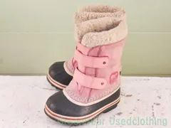 X074 キッズ SOREL スノーブーツ ウィンターブーツ ピンク 13cm
