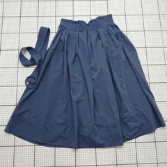 ◇ ⊂ TOCCO シンプル 膝下丈 フレア スカート サイズL ブルー系 レディース E  【1508260046381】