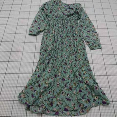 ◇ ⊂ アマイル 花柄 長袖 ロング丈 ワンピース サイズF ブルー系 レディース E  【1508260047609】