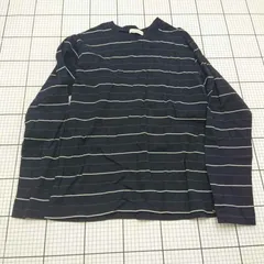 ◇ Θ グリーンレーベル リラクシング ボーダー柄 長袖 長袖Ｔシャツ サイズM ネイビー系 レディース E  【1508260047579】