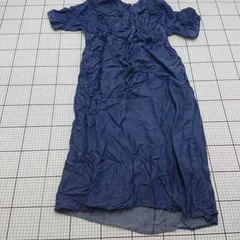 ◇ ⊂ ルッソ シンプル系 半袖 ロング丈 ワンピース サイズF ブルー系 レディース E  【1508260047524】