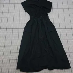◇ ⊂ GAP シンプル 半袖 ロング丈 ワンピース サイズM ブラック系 レディース E  【1508260048064】