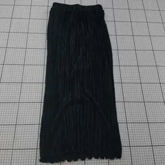 ◇ ⊂ 美品 LOWRYS FARM ローリーズファーム シンプル系 膝下丈 プリーツタイト スカート サイズF ブラック系 レディース E  【1508260047692】