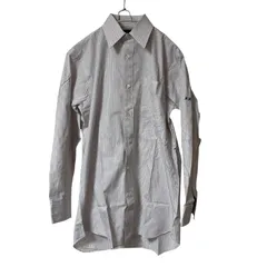 Z1573 Burberrys バーバリーズ ビジネスシャツ ドレスシャツ ピンストライプ ホワイト サイズL位