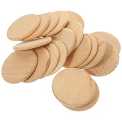 【在庫セール】iplusmile 20個 丸い板 木材 直径60mm 木材スライス 木板 未完成 Diyラウンドウッドチップ クリスマスウッドタグ ボードゲームの駒 円 小物 DIY 装飾