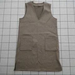 ◇ ⊂ La-gemme シンプル ノースリーブ 膝丈 ワンピース サイズL グレージュ系 レディース E  【1509100018872】