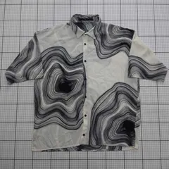 ◇ ⊂ NO ID. ノーアイディ 柄有 半袖 シャツ サイズONE ホワイト系 メンズ E  【1509100018810】