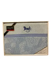 RE328 CELINE  セリーヌ　タオルケット　ブルー　サイズ140×190cm