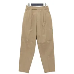【新品】URBAN RESEARCH DOORS アーバンリサーチドアーズ パンツ ベージュ サイズ:38(M) | コットン ストレッチ テーパード パンツ | タック ハイウエスト | ボトムス ズボン【レディース】