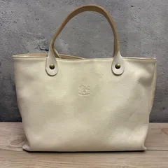 ✨IL BISONTE✨アイボリー レザー トートバッグ 美品✨