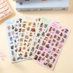 即納 シール 可愛い 3D立体シール 4枚セット ステッカー トゥントゥントゥンサフール ブレインロット イタリアンブレインロット DIY用 手帳用 手作り 貼り付け スマホケース 水筒 ペン 装飾用 手芸用品 ご褒美シー ル 贈り物 子供 女の子