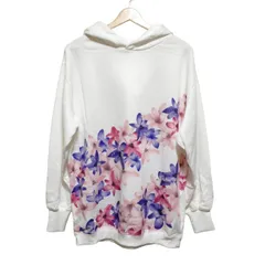 Rady(レディ) パーカー サイズS レディース美品 - 白×パープル×マルチ 長袖/花柄/プルオーバー