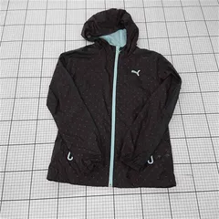 ◇ ⊇ 【プーマ PUMA】920195 レディース ウィンドブレーカー ドット柄 ブラック系 Mサイズ E  【1510070011305】