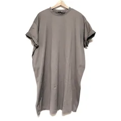 mizuiro  ind(ミズイロインド) ワンピース レディース - グレーベージュ 半袖/ひざ丈