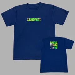 新品 バスケ Tシャツ ネイビー ドライ 半袖 バスケットボール メンズ レディース キッズ ジュニア ミニバス 速乾 サイズ 110 120 130 140 150 SS S M L LL 紺 kindadaychara