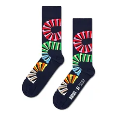 【新品・未使用】 靴下 レディース Happy Socks ハッピーソックス エルトンジョン コラボ おしゃれ かわいい クルー丈 ミドル丈 ソックス 可愛い 総柄 ブランド ソックス 派手 コットン 綿 マルチ ブラック 黒 14240033-68-MRのサムネイル
