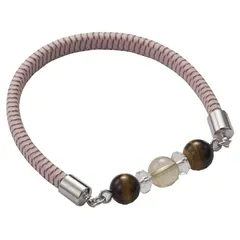 [サンワイ商事] 静電気除去 ブレスレット 日本製 静電気除電 パワーストーンブレス トラ目 ピンク 0