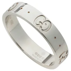 鑑定済み　最終価格　本物　K18WG　10号　3.9g　グッチアイコン　リング 楽天市場】グッチアイコンリングの通販