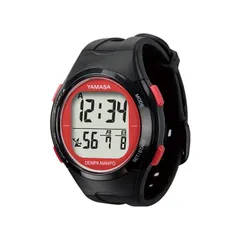 *山佐時計計器【TM-510（-BR）ブラック×レッド】DEMPA MANPO 電波時計内蔵 ウォッチタイプ万歩計（レギュラーモデル）歩数計 YAMASA 家電