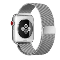 【2色あり】Apple Watch メッシュ ステンレス バンド ベルト 銀 黒 38 40 41 42 44 45 46 49 シリーズ 12 11 10 9 8 7 6 5 4 3 SE ultra ウルトラ マグネット ミネラーゼ