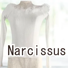 【未着用】 Narcissus ファー付きトップスカットソー 長袖 ホワイト フリーサイズ レディース ナルシスのサムネイル