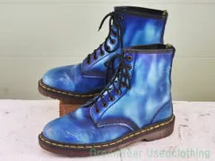 イギリス製 Dr.Martens ビンテージ 8ホールブーツ 青 メンズ 25cm X312