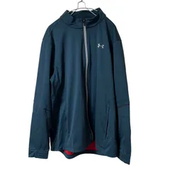 Z1573【美品】UNDER ARMOUR アンダーアーマー フルジップジャケット トラックジャケット ネイビー系 サイズ2XL