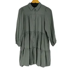 ザラ ZARA ティアードシャツチュニックワンピース レディース  M