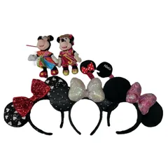186000 現状品 Disney ディズニー ミニー カチューシャ・ヘアピン 7点まとめ売り