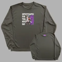 新品 バスケ ロンT ブラック ドライ 長袖 バスケットボール メンズ レディース キッズ ジュニア ミニバス ロングスリーブTシャツ サイズ 140 150 SS S M L LL 黒 enthusiastic