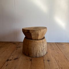 アンティーク ローテーブル 臼 木臼 プリミティブ 無垢材 欅 y232