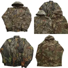 古着卸 まとめ売り リアルツリーカモ ジャケット 3枚セット (メンズ L /XL ) アクティブパーカー型 ブルゾン フーディー 中古 古着 NC5407