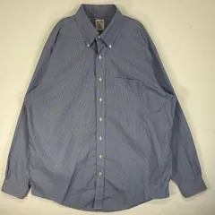 古着 ブルックスブラザーズ Brooks Brothers 長袖シャツ REGULAR FIT 胸ポケ 346 XL  ブルー系 チェック メンズ