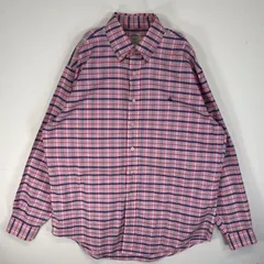 古着 ブルックスブラザーズ Brooks Brothers 長袖シャツ チェック ロゴ 刺繍 REGULAR FIT L  ピンク系 マルチカラー メンズ
