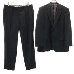 TROJAN トロージャン 日本製 ストライプ柄 エルメネジルドゼニア生地 スーツ 上下 セットアップ AB5 チャコールグレー メンズ 古着