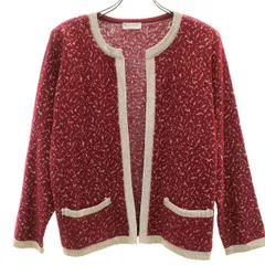 美品 Royal messian ロイヤルメシアン 日本製 長袖 ニットカーディガン ボルドー レディース 古着