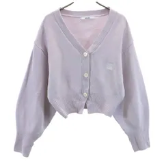 SNIDEL スナイデル 長袖 ショート丈 ニットカーディガン F ライトパープル レディース 古着