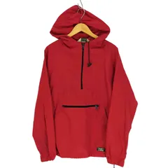 エルエルビーン L.L.Bean 80-90S 三角タグ ロゴワッペン ハーフジップ プルオーバー サイクリング アノラック パーカー メンズ 表記無 