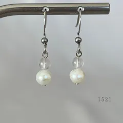 淡水パール＆ピンクアゲート　ピアス　・・✽・・　〈真珠　天然石　サージカルステンレス　フック　フォーマル　結婚式　オフィスカジュアル〉