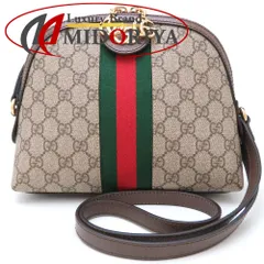 GUCCI グッチ オフィディア スモールショルダー 499621 ショルダーバッグ シェリーライン GGスプリームキャンバスxレザー ベージュ エボニー レディース/352870【中古】