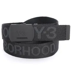 【お値下げ!】 Y-3 NEIGHBORHOOD ワイスリー ネイバーフッド ベルト NBHD CL BELT JX0049 ブラック コラボ限定 ロゴバックル ウェビングベルト GIベルト ガチャベルト adidas yohji yamamoto アディダス