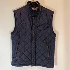 Brooks Brothers キルティングベスト　ネイビー　裏地チェック柄