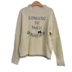 ポンポネット セーター トップス 長袖 ニット キッズ 女の子用 M(150)サイズ オフホワイト pom ponette 【中古】