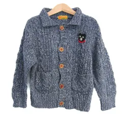 ミキハウス カーディガン トップス ニットジャケット ダブルビー キッズ 男の子用 110サイズ ブルー MIKIHOUSE 【中古】