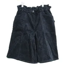 クミキョク クロップドパンツ ボトムス ガウチョ キュロット コーデュロイ キッズ 女の子用 140サイズ ネイビー 組曲 【中古】のサムネイル