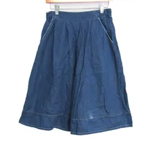 ポンポネット クロップドパンツ ボトムス ガウチョ キュロット キッズ 女の子用 M(150)サイズ ブルー pom ponette 【中古】