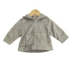 ベビーギャップ パーカー トップス ジップアップ フリース うさ耳 ベビー 男の子用 70サイズ グレー baby GAP 【中古】