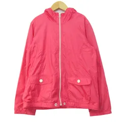 ギャップキッズ ナイロンジャケット アウター ウィンブレ マウンテンパーカー キッズ 女の子用 140サイズ ピンク×白 GAP KIDS 【中古】
