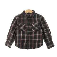 エドウィン 長袖シャツ トップス チェック柄 コットン キッズ 男の子用 100サイズ 黒×赤×白 EDWIN 【中古】のサムネイル